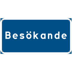 SKMX33 Skylt Besökande 400x200mm