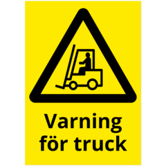 SKMX154 Golvdekal Varning för truck 408x362mm