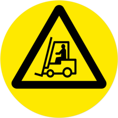 SKMX156 Golvdekal Varning För Truck Ø420mm