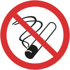 SKMX159 Golvdekal Rökning Förbjuden Ø300mm