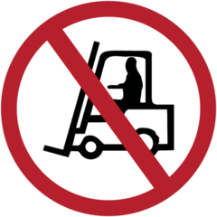 SKMX160 Golvdekal Truck Förbjuden Ø300mm