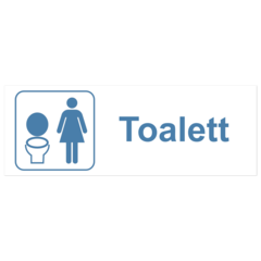 SKMX59 Skylt Toalett Dam 210x75mm