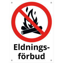 SKMX87 Skylt Eldningsförbud 210x297mm