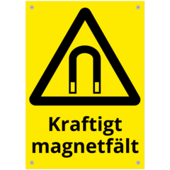 SKMX106 Skylt Kraftigt magnetfält 210x297mm