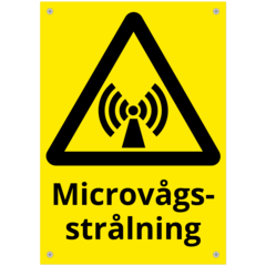 SKMX107 Skylt Microvågs-strålning 210x297mm