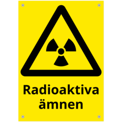 SKMX108 Skylt Radioaktiva ämnen 210x297mm