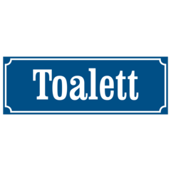 SKMX69 Skylt Toalett 200x70mm