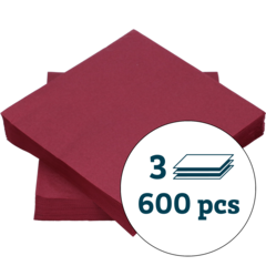 1279051 Servett 3-lags Bordeaux 40x40cm
