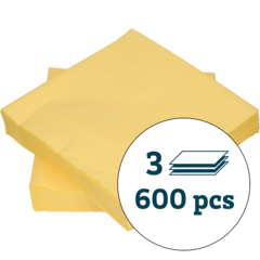 1279371 Servett 3-lags Gul 40x40cm