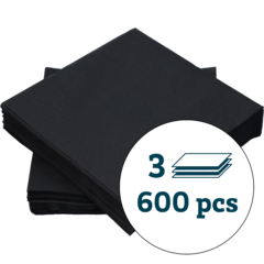 227709 Servett 3-lags Svart 40x40cm