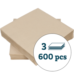 227710 Servett 3-lags Brun 40x40cm