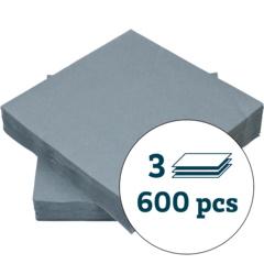 227711 Servett 3-lags Grå 40x40cm