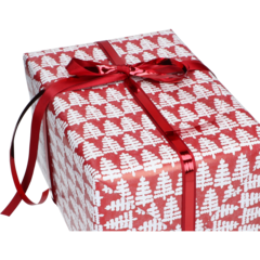 440685238 Julpapper Trees Röd