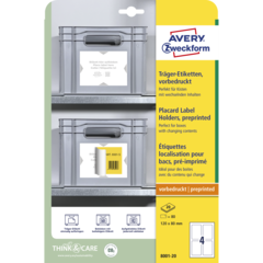 AN800120 Etiketthållare Ficka 120x80mm Avery 8001 80-pack
