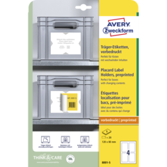 AN80015 Etiketthållare Ficka 120x80mm Avery 8001 20-pack