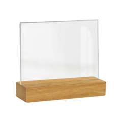 D8311538 Akrylficka A6 liggande med träfot