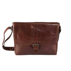 MA613192 Messengerbag Baway Läder Brun 36x29cm
