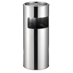 DU337323 Durable Papperskorg med Askkopp 17L (Rund) - Rostfritt stål