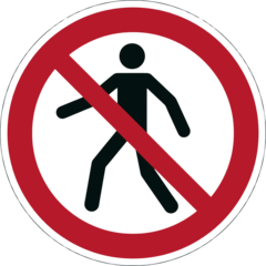 DU173203 Varningsskylt Förbjudet för Gående Durable Ø430mm
