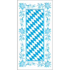 AM88537 Bestickficka Bayern Blå/Vit 4"