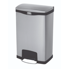 25433 Rubbermaid Pedalhink Slim Jim 50L - Metall