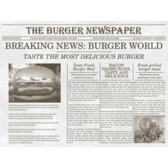 AM90125 Bordstablett Newspaper Grå 40x