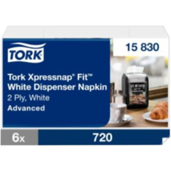 15715830 Dispenserservett Tork Xpressnap Fit N14 Vit 2-lags