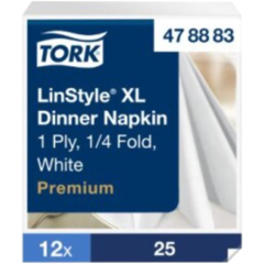 157478883 Servett Tork LinStyle XL Vit 48x48cm 1/4-vikt