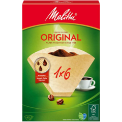 905050 Melitta Original Unbleached Coffee Filters 1x6