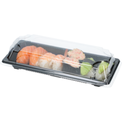 400911MAKI Sushibox Slim Long Svart 220x94x40mm