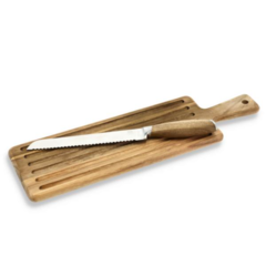 HOL32705 Skärbräda med Brödkniv Holm 46x14cm