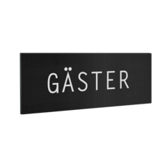 SMED74 Skylt Gäster 25x60mm