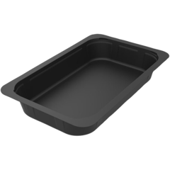 119181900 Menuform 1/4GN Svart 1-Fack*