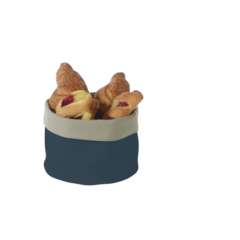 HE429013 Brödkorg i Bomullstyg Hendi Grå