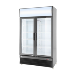 HE233795 Hendi Kylskåp med 2 Glasdörrar