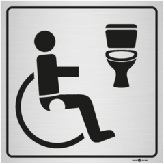 6720025 Toilet Skilt Handicap 14x14*