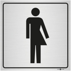 6720026 Skylt Toalett Unisex 14x14*