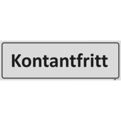 6705566 Skylt Kontantfritt 225x80mm