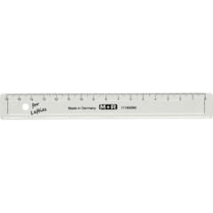 11160090 Linjal klar plast M+R 16cm vän