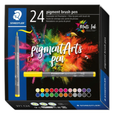 371C24 24-Color Pigment Brush Pen Set