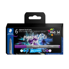 371C62 Blue & Purple Pigment Brush Pen 6