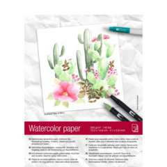 PBAQUACOVER6 Akvarellblock Tombow 15st ark A6