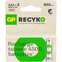 201241 Batteri GP ReCyko AAA 2-p