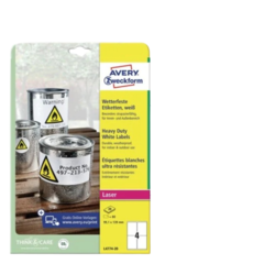 ANL477420 Etikett Väderbeständig 99x139mm Avery L4774