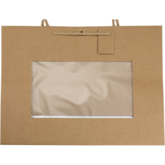 976917 Presentpåse med fönster Small 160x140+80mm Brun