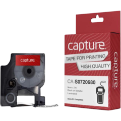 S0720680 Märkband Capture Sv/Vit 9mm