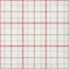 AM99077 Servett Mank Bente Beige 3-lags 33x33cm - Rutig