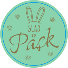 8526 Glad Påsk Etikett 40mm