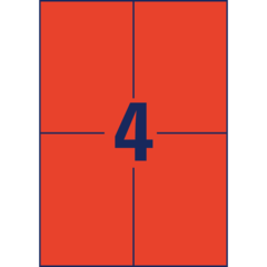 AN3456 Etiketter Röd 105x148mm