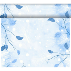 119204435 Duni Dunicel Frosted Winter Table Runner 0.4x24m